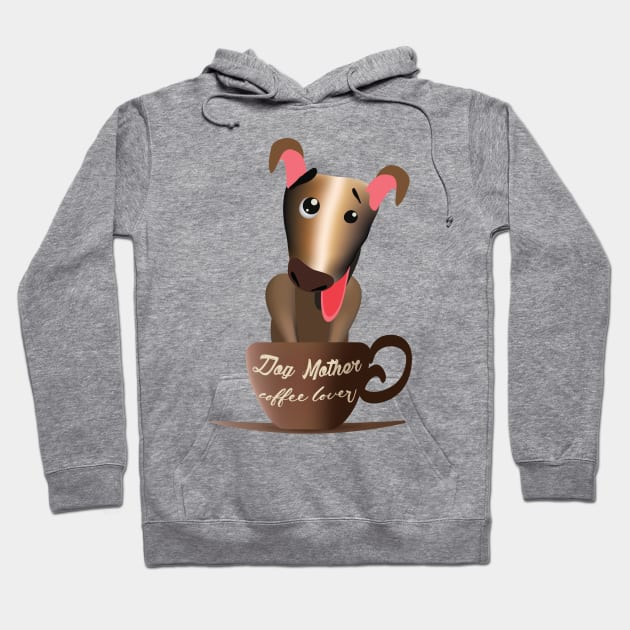 Dog mother coffee lover Hoodie by ArteriaMix